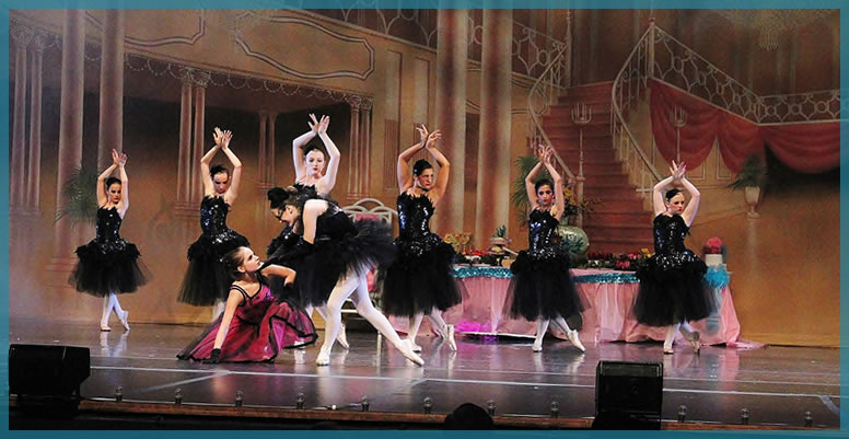 Students performing in one of our annual dance productions